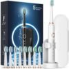 Sonic Electric Toothbrush for Adults - Rechargeable Electric Toothbrushes with 8 Brush heads and Travel Case - Image 2