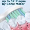 Sonic Electric Toothbrush for Adults - Rechargeable Electric Toothbrushes with 8 Brush heads and Travel Case - Image 3